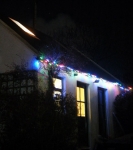 The lights on one of the outbuildings at Liam & Alison's.